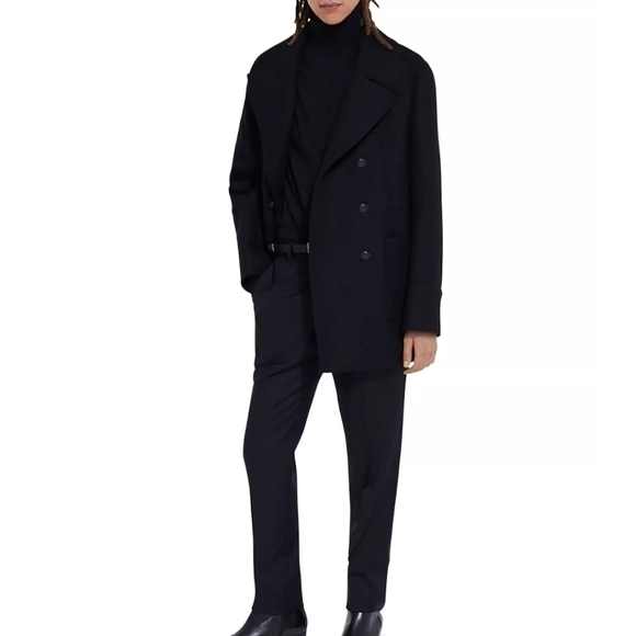 The KOOPLES WOOL & CASHMERE BLEND DOUBLE BREASTED TRENCH COAT NEW - Picture 12 of 12